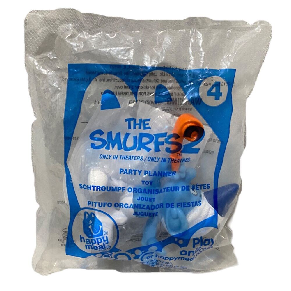Mcdonalds 2013 Smurfs 2 Party Planner #4 Happy Meal Toy